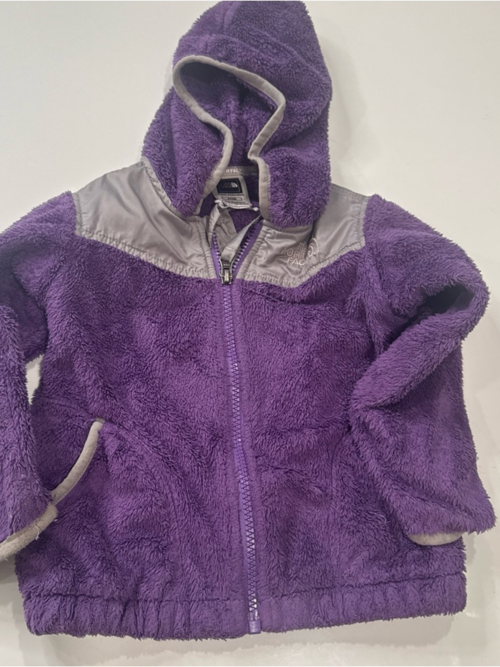 The North Face Jacket Toddler Kids 3T Purple Fleece Full Zip Hoodie A010426